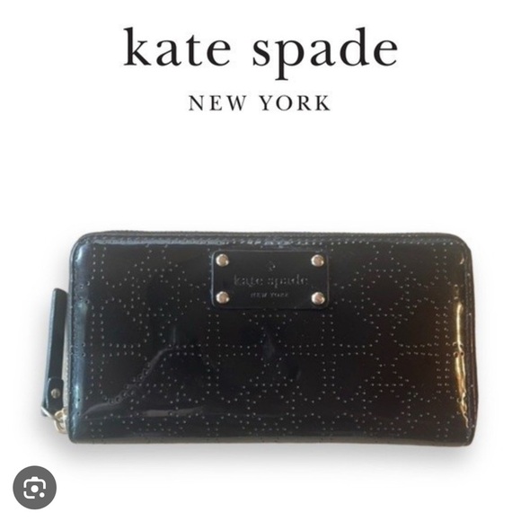 Kate Spade Metro Spade Neda Black Zip Around Wallet and wristlet - Picture 1 of 6